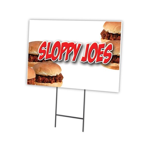 Signmission Sloppy Joes Yard Sign & Stake outdoor plastic coroplast window, C-1216-DS-Sloppy Joes C-1216-DS-Sloppy Joes - main